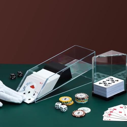 Honoson 6 Deck Blackjack Shoe and Discard Tray Acrylic, Clear