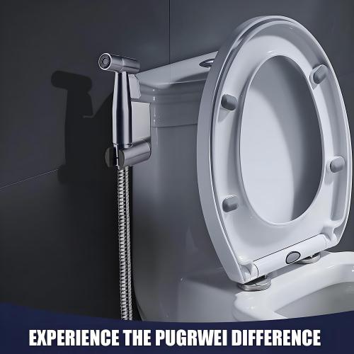New Version Handheld Bidet Sprayer for Toilet, Premium Stainless Steel Bathroom Bidet Sprayer Set, Baby Cloth Diaper Sprayer with Superior Complete Spray Hoses Kit, Support Wall or Toilet Mount