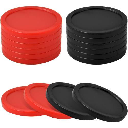 Coopay 12 Pieces Home Air Hockey Pucks 2.5 Inch Heavy Replacement Pucks for Game Tables Equipment Accessories, 12 Grams