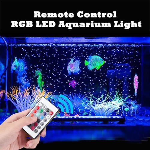LED Aquarium Lights for Fish Tank,Submersible Fish Tank Light with Air Bubbler Hole Bubble Wall RGB Color Changing Brightness Adjustable Waterproof Remote Control Bubble Tube Light,12W 40inch