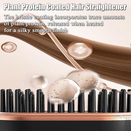 Mini Hair Straightener with 3-Temp Settings & Anti-Scald Shell, Fast Heating 30s Portable Hot Comb for Travel, Frizz Control for All Hair Types(Black)