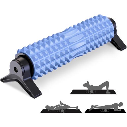 PURPLE 18 INCH Trigger Point Foam Roller with Stand, 18 Inch Medium Density Foam Roller Long Yoga Roller Foam Exercise Roller for Physical Therapy, Muscles Deep Tissue, Pilates, Back Pain and Muscle Recovery (Blue)