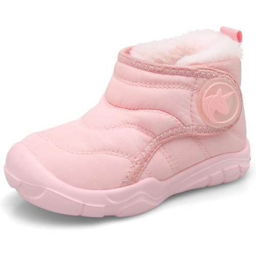 LeIsfIt Toddler Boots Girls Boys Wide Winter Boots Cozy Fleece Winter Shoes Indoor Outdoor Warm Shoes size 21 Europe 5.5 us