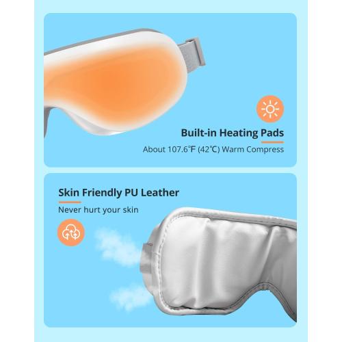 Eye Massager with Heat, Heated Eye Mask with Bluetooth Music, Face Massager, Mask for Migraine & Headache Relief, Improved Sleep, Birthday Gifts for Mom Dad Women Men Her Him