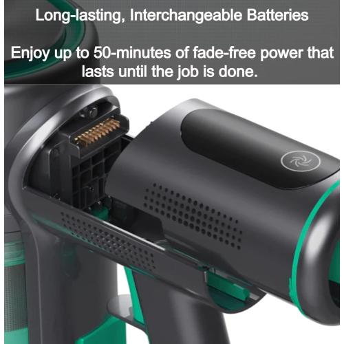 Wyze Battery Pack (Only Compatible with Wyze Cordless Vacuum - 450W, Max 24kpa) – 50.4Wh High-Capacity Lithium Ion Battery for Up to 50 Minutes of Fade-Free Power in ECO Mode