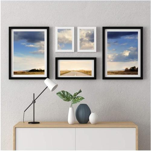 16x20inch Picture Frame Solid Wood Display Pictures 12x16 with Mat or 16x20 Wall Without Mounting Photo Frame Black（1pcs）