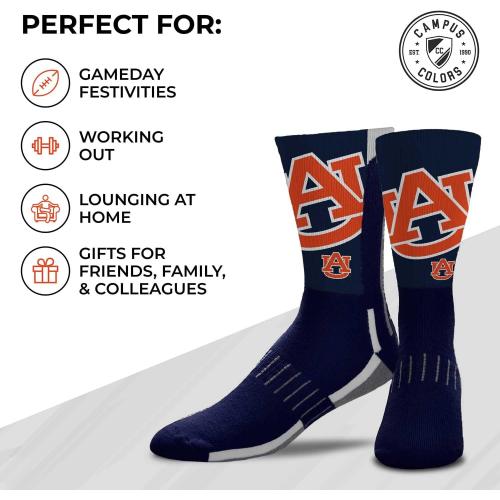 Size MD For Bare Feet NCAA Adult State and University Crew Socks - Polyester blend - Unisex - High-performance socks provide