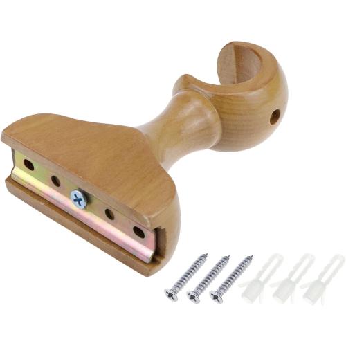 T Tulead Wooden Curtain Rod Bracket 29mm/1.14, 2PCS(Wood Color)
