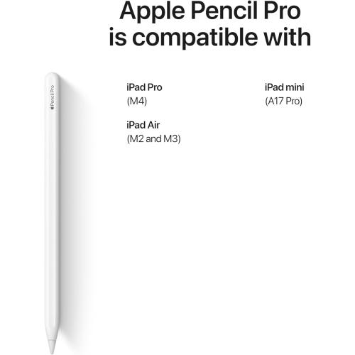 Untested Apple Pencil Pro: Latest Model - Device Compatibility Check Required - Pixel-Perfect Precision, Tilt and Pressure Sensitivity, Perfect for Note-Taking, Drawing, and Art. Charges and Pairs Magnetically