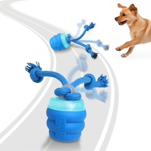 Blue Interactive Dog Toys with Motion Activated, Squeaky Dog Toy Active Rolling Ball Wicked Ball for Daily Training