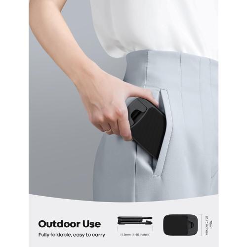 Lamicall Cell Phone Stand for Desk - [Height Adjustable] Foldable Mobile Phone Holder, Portable Stand for iPhone 17 16 15 14 13 12 11 Pro Max Plus Air, Galaxy S25, Telephone, Office Gift Accessories