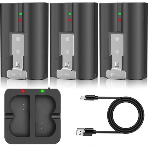 3-Pack Replacement Battery 3.65V 6040mAh Upgraded Lithium-ion Power for Ring Doorbell 2/3/4, Spotlight, and Stick Up Cameras – Rechargeable Battery