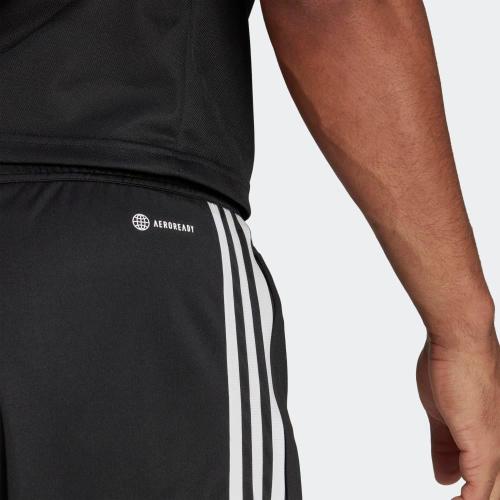 adidas Men's Large Size, Black with white stripes Tiro 23 League Training Shorts