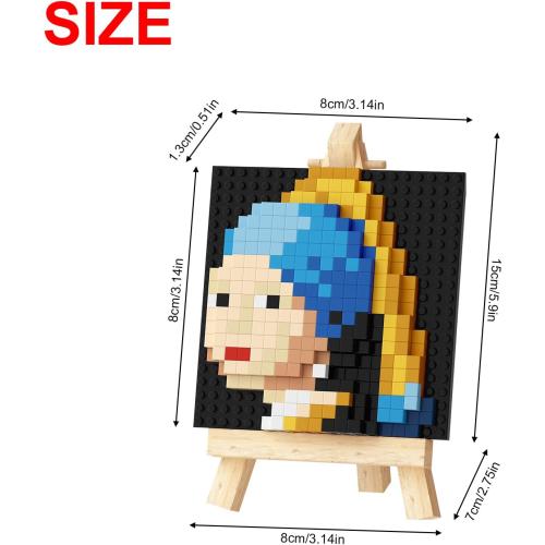 World Famous Painting Mini Building Block Set for Home and Office Decoration WKLJM-03 (Girl)