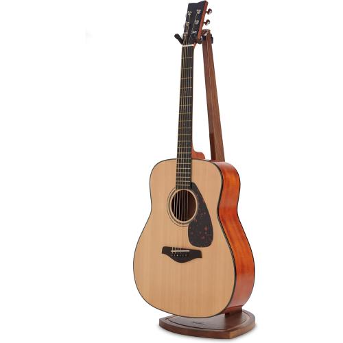 Guitar Stand, Acoustic Guitar Stand Floor, Black Walnut Wood Guitar Stand, Single Guitar Holder Stand for Electric Guitar, Banjo, Mandolin, Hanging Guitar Stands for Home Decor Studio Display