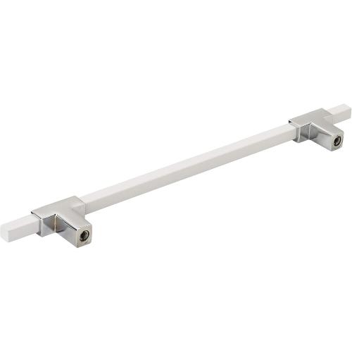 Amerock | Cabinet Pull | Polished Chrome/White | 7-9/16 inch (192 mm) Center to Center | Urbanite | 1 Pack | Drawer Pull | Drawer Handle | Cabinet Hardware