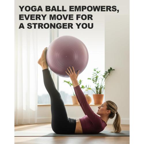 Trideer Yoga Ball – Anti-Burst Exercise Ball for Pregnancy, Office, Birthing, Stretching & Core Workout – Home Gym & Therapy