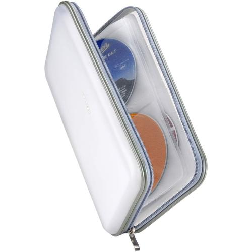 72 Capacity Heavy Duty CD DVD Blu-ray Media Case Storage Holder Organizer Wallet(Clear)