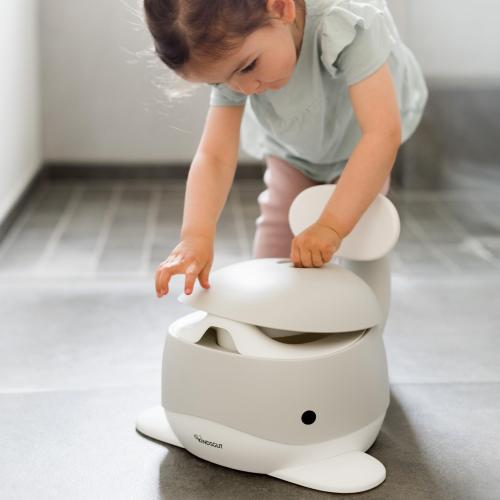 Kindsgut Whale Potty Training Toilet, Light Grey | Child Friendly, Discreet Colors, Potty Training