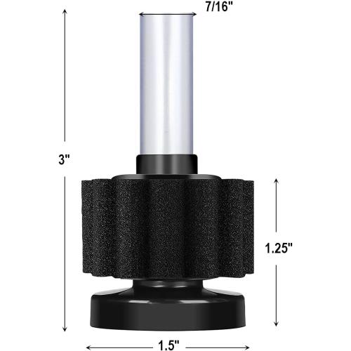 AQUANEAT Mini Aquarium Sponge Filter, Quiet Fish Tank Bio Foam Filter, with Airline Tubing, up to 2Gal