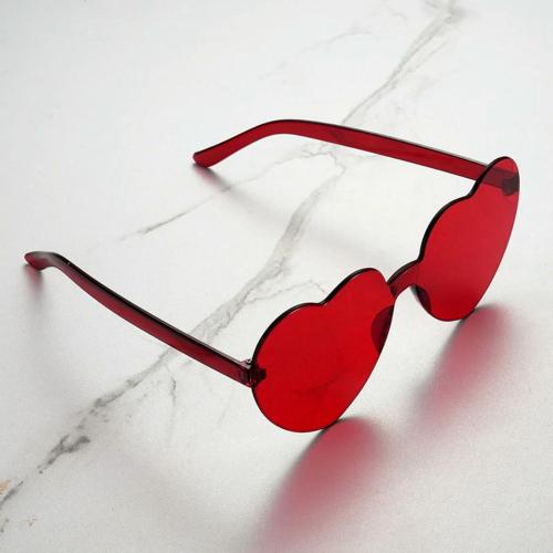 Sunglasses Outdoor Play Small Faces – Candy-colored Heart Fun Fashion Anti-glare Uv400 Frameless