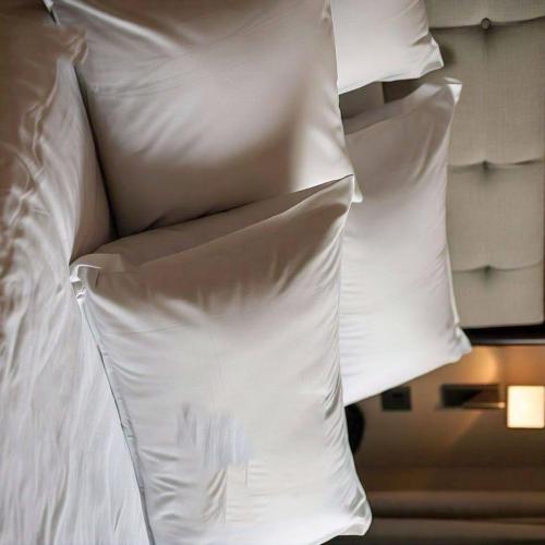 50/50 Goose Feather Down Queen Pillows 20x30 Inch Medium Support with 100% Cotton Shell – 2 Pack(Standard (Pack of 2))