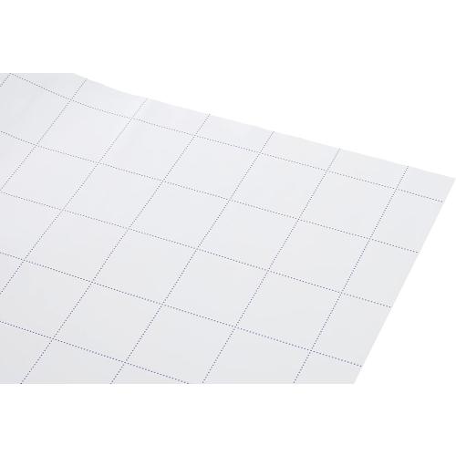 Whiteboard Sheets - Stick Anywhere for an Instant, Removable Dry Wipe Surface, 800 x 600 mm, Pack of 25, White and Grey Squared, Instant Dry Wipe Electrostatic Sheets, 1905157