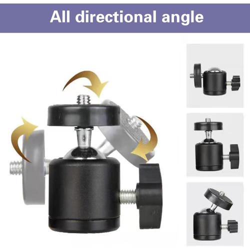 Floor Holder Stand Mount for Security Cameras with 360° Rotatable Gimbal, 27-74.8 Inch Adjustable Height Black Baby Monitor Floor Stand Compatible with 1/4 Screw Hole Camera