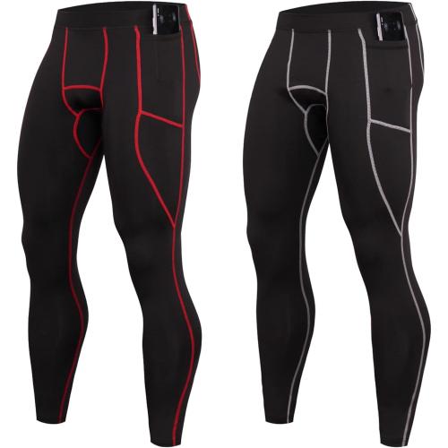 Size M 2 PCS OEBLD Compression Pants Men UV Blocking Running Tights Gym Yoga Leggings for Athletic Workout