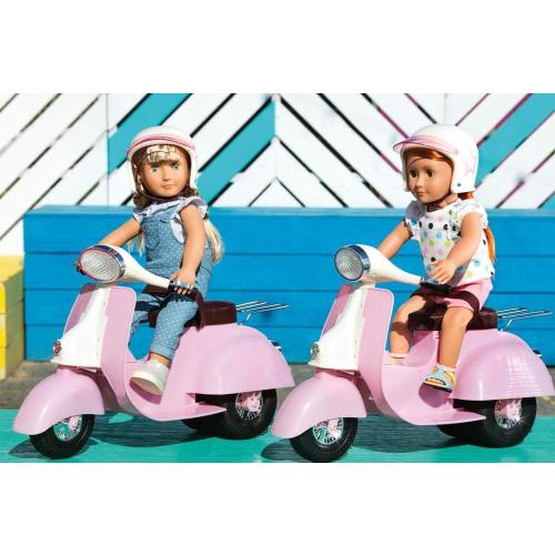 Our Generation Pink Ivory Scooter for 18 Doll (missing 1 wheel)
