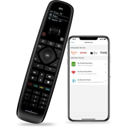 SofaBaton U2 Universal Remote Control with APP, Long Range Infrared, All in One Remote Control, Compatible with Smart TVs/DVD/STB/Projector/Streaming Players/Blu-ray