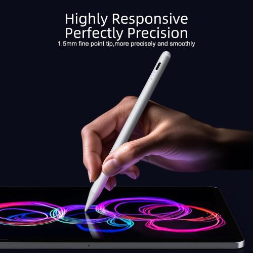JAMJAKE Stylus Pen for iPad 2018-2025, 10 Mins Fast Charge with Tilt Sensitivity & Palm Rejection, Compatible with Apple iPad 6-11 Gen, iPad Air 3/4/5/M2/M3, iPad mini 5/6, iPad Pro 11/12.9/M4