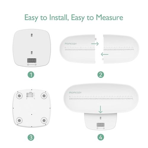 Momcozy Baby Scale, Multi-Function Scale for Body Weight&Height Measurement, Large Capacity for Toddler&Children&Pet&Adult, Perspectives Switch, Removable Tray, 5 Units, Digital LED Screen, Auto-Off
