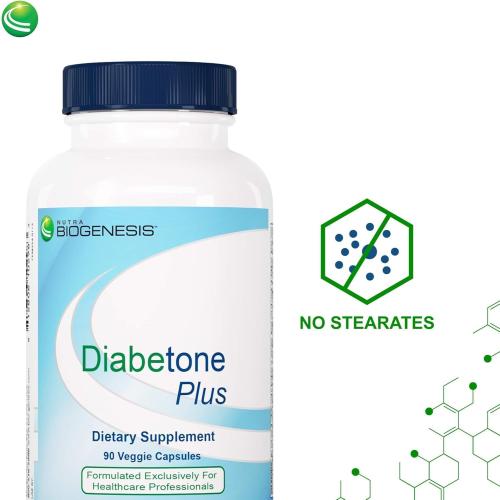 Nutra Biogenesis Diabetone Plus - Metabolic Support Supplement with Cinnamon, Gymnema, Inositol & Bitter Melon, Herbal Balance Complex for Women & Men - 90 Capsules