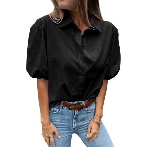 size-2XL-Tankaneo Women's Button Down Shirts  Casual