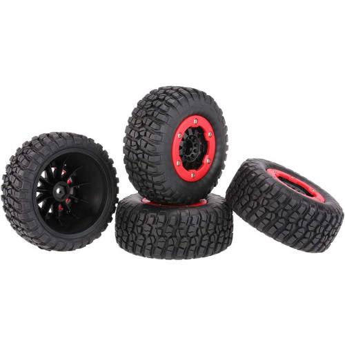 GoolRC 4Pcs AX-3009 High Performance 108mm 1/10 Short Course Truck Tires with Wheel Rim for All Terrain