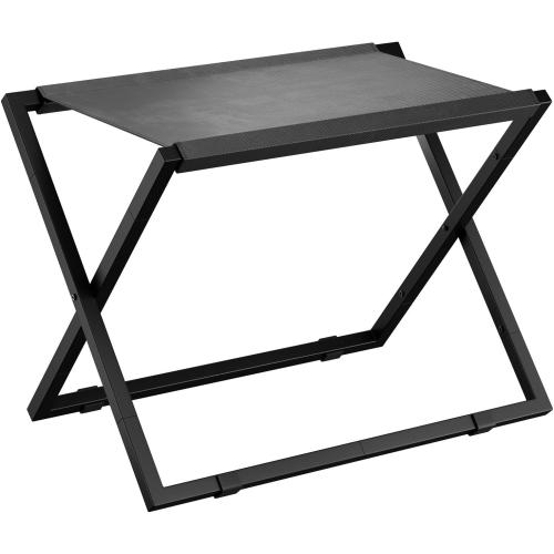 IBUYKE Luggage Rack for All Suitcase Sizes,Foldable Suitcase Stand,Metal Luggage Holder,Easy to Assemble for Bedroom Living Room Hotel,Black TLR001B