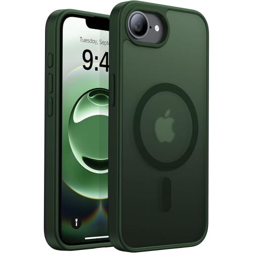 Magnetic Shockproof for iPhone 17e & iPhone 16e Case [Compatible with MagSafe] [Military-Grade Protection] Anti-Yellowing, Matte Protective Phone Case for iPhone 17 e/16 e 6.1, Green
