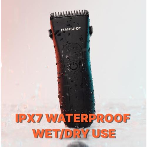 MANSPOT Manscape Groin & Body Hair Trimmer for Men, Electric Ball Pubic Trimmer Shaver,Manscape Kit with 4 Guard,Replaceable Ceramic Blade Heads,Waterproof Wet/Dry Shaver,90 Minutes Shaving