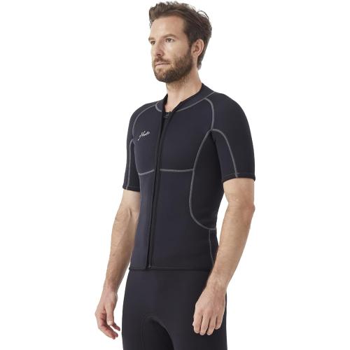 size XL Hevto Men Wetsuit Tops and Vest 3/2mm Neoprene Jacket Surfing Swimming Front Zip Wet Suit for Water Sports