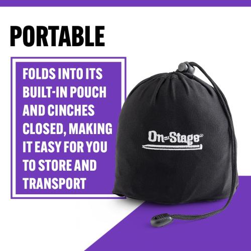 On-Stage MDA7032 32–48 Channel Mixer Cover (Dustcover, Device Protection, Digital, Analog, Multitrack Recorder, Stretch-to-Fit Spandex, Cinch Cord, Moisture/UV Resistant, Built-In Storage, Black)