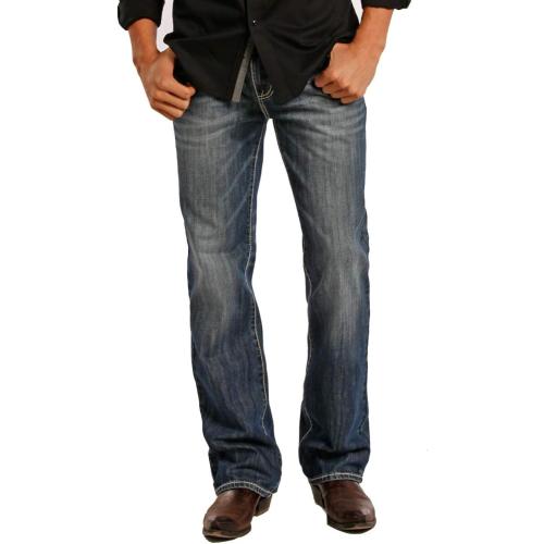 size 32-30, M. Rock & Roll Denim Relaxed Fit Straight Bootcut Jeans #M0S8553
