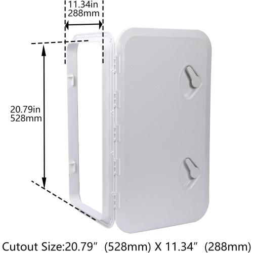Amarine Made Boat Hatch 24 X 14, 180 Degree Lid Hinge Boat Deck Hatch, Marine Hatch with Non Slip Surface, Durable Construction Boat Access Hatch & Lid, Weatherproof and Easy to Install