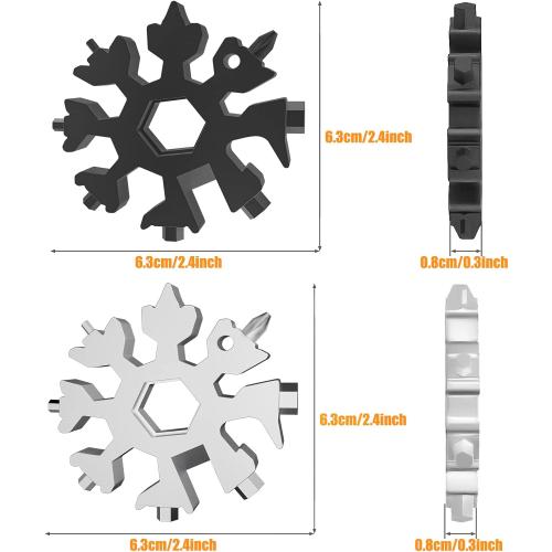 Father Day Gifts for Men, Gifts for Men 18 in 1 Snowflake Multitool, Birthday Gift for Boyfriend, Mens Gift for Dad/Him/Husband, Dad Gifts Cool Gadgets, Camping Accessories