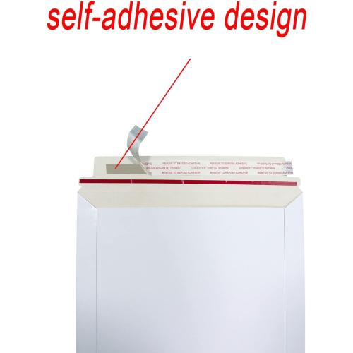 Rigid Mailers 30 Pack 6.25 x 8.25 inches White Self Seal Stay Flat Bulk Cardboard Kraft No Bend Mailers Peel and Seal for Document Photos Pictures Papers Files CD