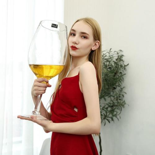 Size 6500ml Worlds Largest Giant Wine Glass Huge Stemware Creative Oversized Goblet Extra Large Champagne Glasses Beer Mug Red Wine Glasses 6500ml