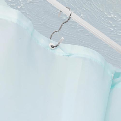 Nail-Free Tension Pole Adjustable Door Curtain Rod and Shower Curtain Rod 55-90Cm White 2Pcs for Bathroom and Window Use