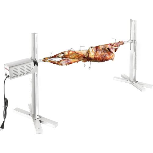 Size 52 Rotisserie Grill Kit - 52 Electric Stainless Steel Tripod Stand, 150LBS Pig Spit Rotisserie, Height Adjustable BBQ Kit for Pig, Lamb, Campfire