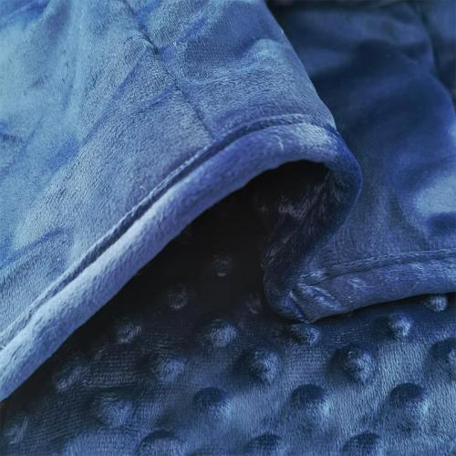 ALANSMA Reversible Weighted Blanket for All Season, Luxury Velvet, Warm and Cool, Adult 10Lb Blue Weighted Blanket, Enjoy Sleeping Anywhere(Blue,48x72 10lbs)