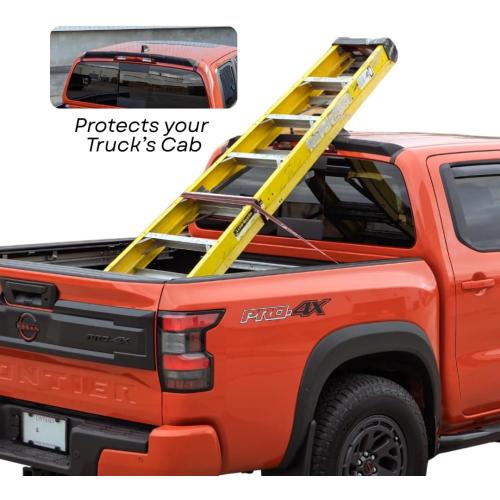 BridgeSport Wingman Utility Spoiler for Trucks - Compatible with Nissan Frontier 2005-2025 – Headache & Ladder Rack, Cab Protection and Large Cargo Management – W004